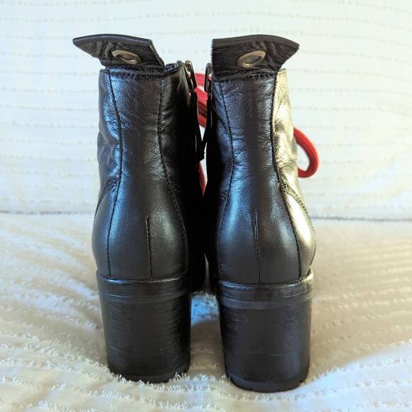 Bueno Felix Black Leather Combat Boots size 9.5 - Picture 5 of 8